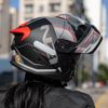 Capacete NZI Combi 3 Duo Orbe Preto Anthracite Vermelho -17-